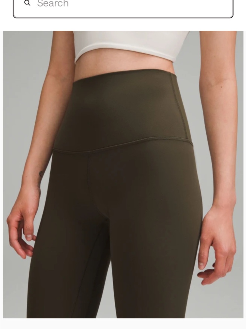 Lululemon Align™ Super-High-Rise Pant 28” Olive Green Size 4 | Like New Yoga